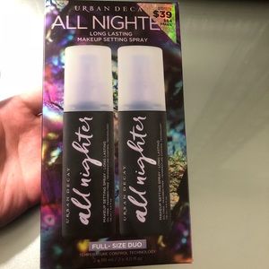 2 URBAN DECAY ALL NIGHTER SETTING SPRAY BUNDLE